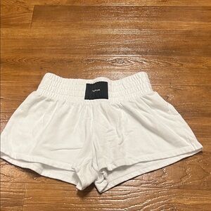 TALENTLESS White Athletic Shorts